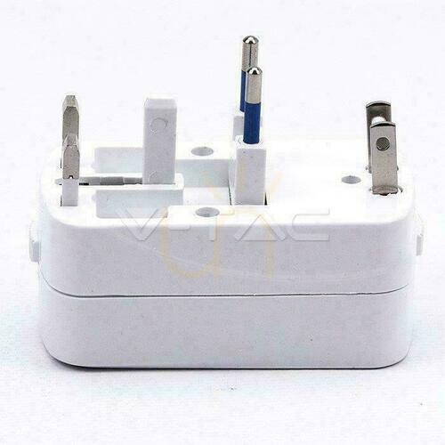 Sprawdź Uniwersalny Adapter Podróżny z zabezpieczeniem 2xUSB 2A V-TAC