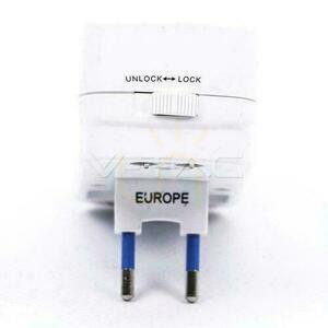 Uniwersalny Adapter Podróżny z zabezpieczeniem 2xUSB 2A V-TAC small 2