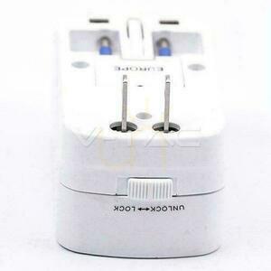 Uniwersalny Adapter Podróżny z zabezpieczeniem 2xUSB 2A V-TAC small 3