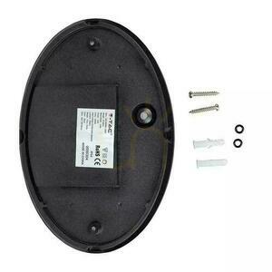 Plafon 12W LED V-TAC Owal Czarna IP54 VT-8010-B 3000K 840lm small 1