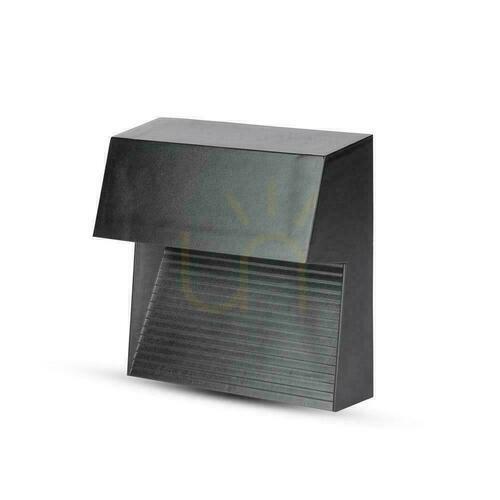 Sprawdź Oprawa Ścienna Elewacyjna 3W LED V-TAC Czarny Kwadrat 230V IP65 VT-1172-B 4000K 210lm