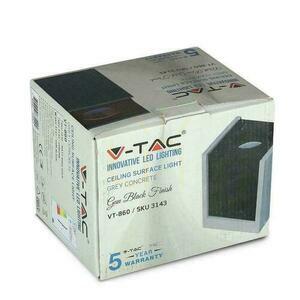 Oprawa V-TAC GIPS BETON GU10 Natynkowy Kwadrat Szary/Czarny VT-860-GBM 5 Lat Gwarancji small 2