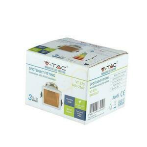Oczko V-TAC GU10 Wpuszczane Białe/Różowy Złoty Kwadrat VT-875-WR 3 Lata Gwarancji small 4