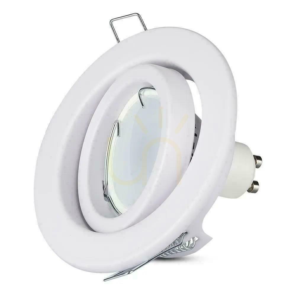 Obejrzyj Oczko V-TAC GU10 Okrągłe Ruchome Białe VT-7227RD-WH Oczko V-TAC GU10 Okrągłe Ruchome Białe VT-7227RD-WH