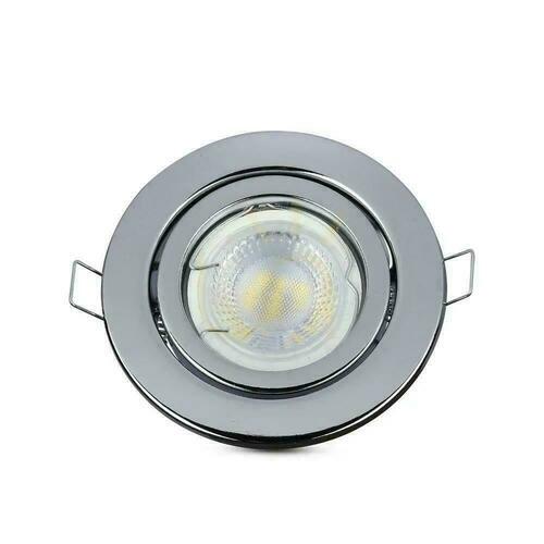 Sprawdź Oczko V-TAC GU10 Okrągłe Ruchome Chrom VT-7227RD-SS