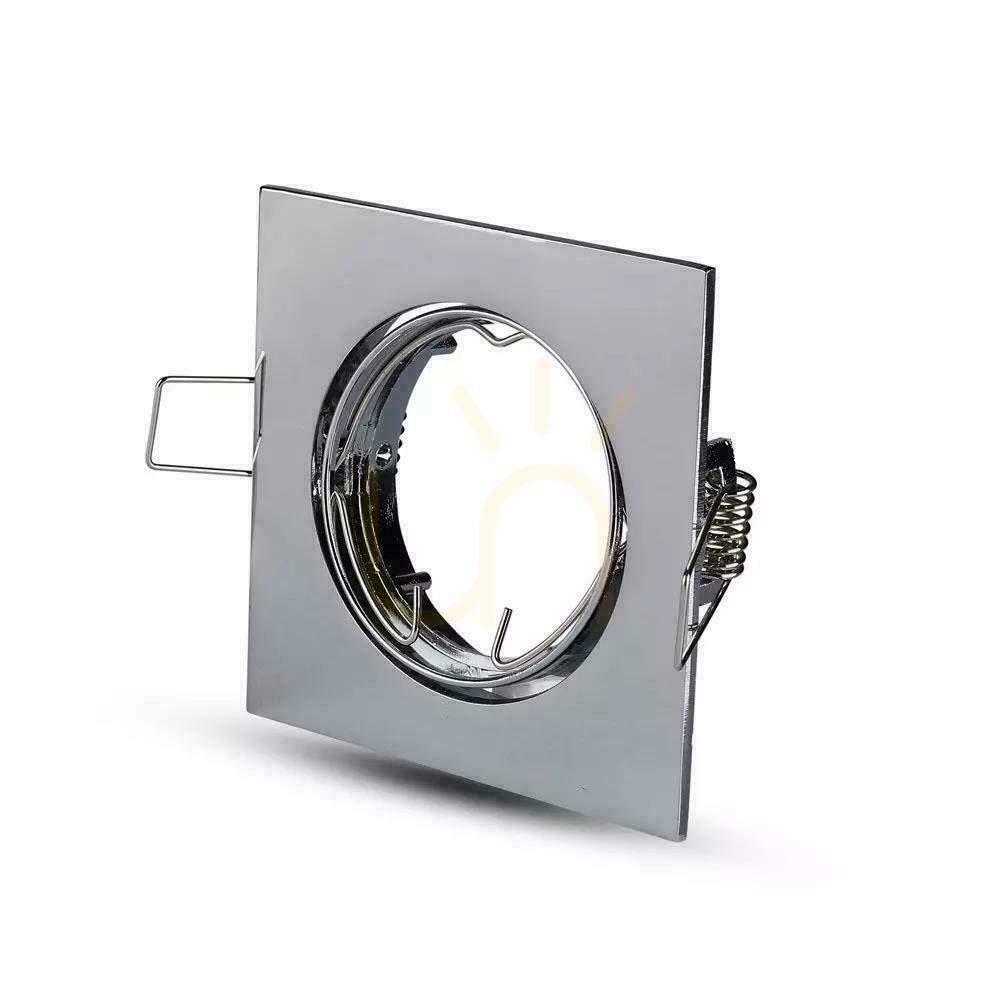 Zobacz Oczko V-TAC GU10 Kwadrat Ruchome Chrom VT-779-CH-SQ Oczko V-TAC GU10 Kwadrat Ruchome Chrom VT-779-CH-SQ