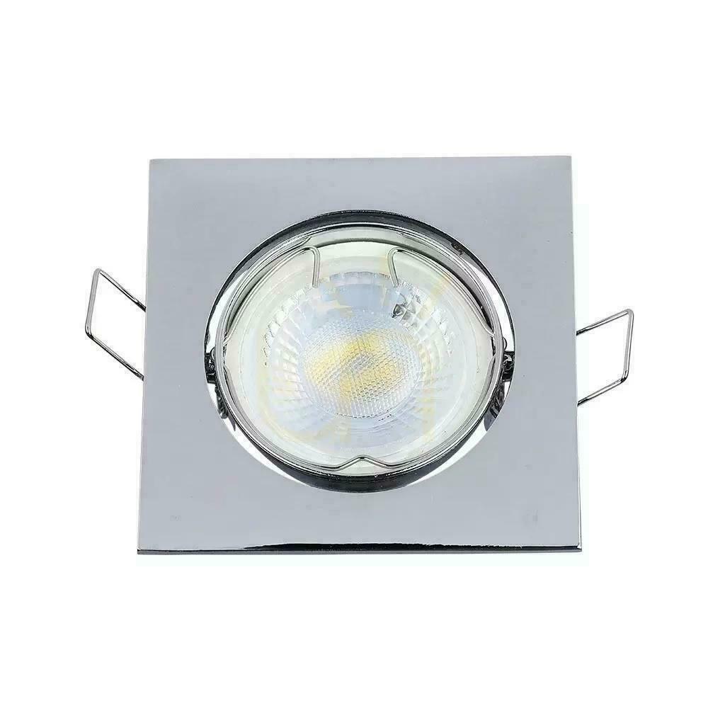 Obejrzyj Oczko V-TAC GU10 Kwadrat Ruchome Chrom VT-779-CH-SQ Oczko V-TAC GU10 Kwadrat Ruchome Chrom VT-779-CH-SQ