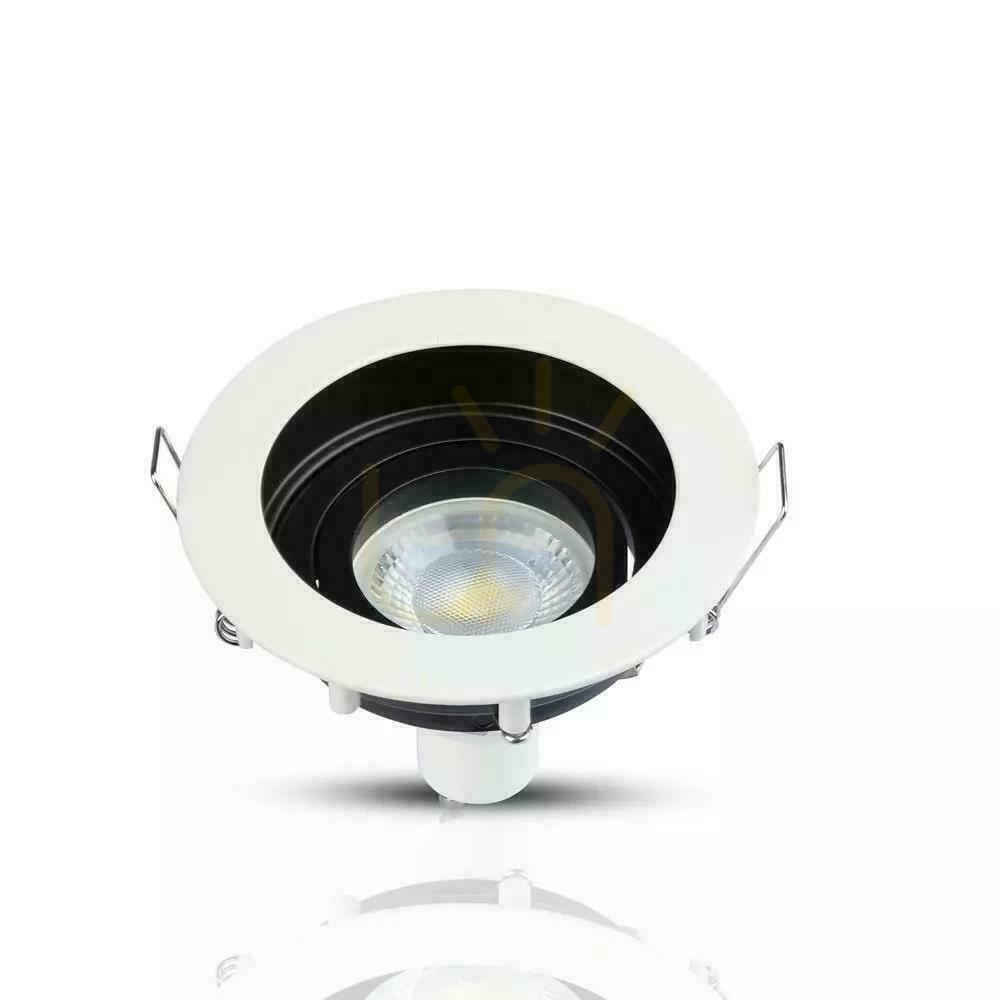 Wyświetl Oczko V-TAC Aluminiowe GU10 Okrągłe Białe/Czarne VT-781RD-WH Oczko V-TAC Aluminiowe GU10 Okrągłe Białe/Czarne VT-781RD-WH