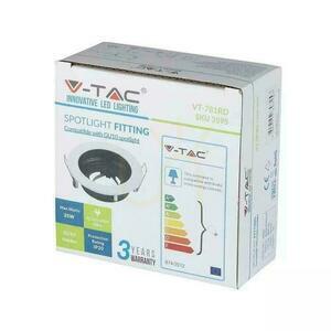 Oczko V-TAC Aluminiowe GU10 Okrągłe Białe/Czarne VT-781RD-WH 4 Oczko V-TAC Aluminiowe GU10 Okrągłe Białe/Czarne VT-781RD-WH small 4