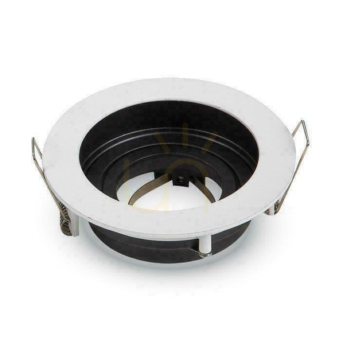 Sprawdź Oczko V-TAC Aluminiowe GU10 Okrągłe Białe/Czarne VT-781RD-WH Oczko V-TAC Aluminiowe GU10 Okrągłe Białe/Czarne VT-781RD-WH