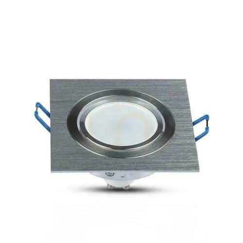 Sprawdź Oczko V-TAC Aluminiowe Odlew 1xGU10 Kwadrat Aluminium Szczotkowane VT-782SQ-AB