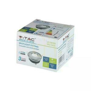 Oczko V-TAC Aluminiowe Odlew Szczelne z szybą IP54 GU10 Okrągłe fi84 Satyna VT-787RD-SN small 4