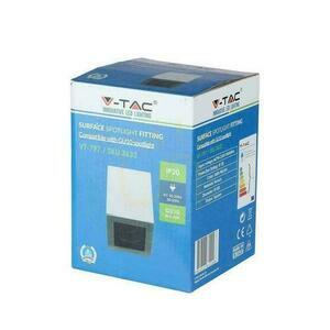 Oprawa V-TAC Aluminiowa GU10 Kostka Kwadrat Natynkowa Satyna+Czarny 142x100x100 VT-797-SN small 1
