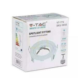 Oczko V-TAC Aluminiowe Odlew GU10 Okrągłe Białe VT-774-WH 2 Oczko V-TAC Aluminiowe Odlew GU10 Okrągłe Białe VT-774-WH small 2