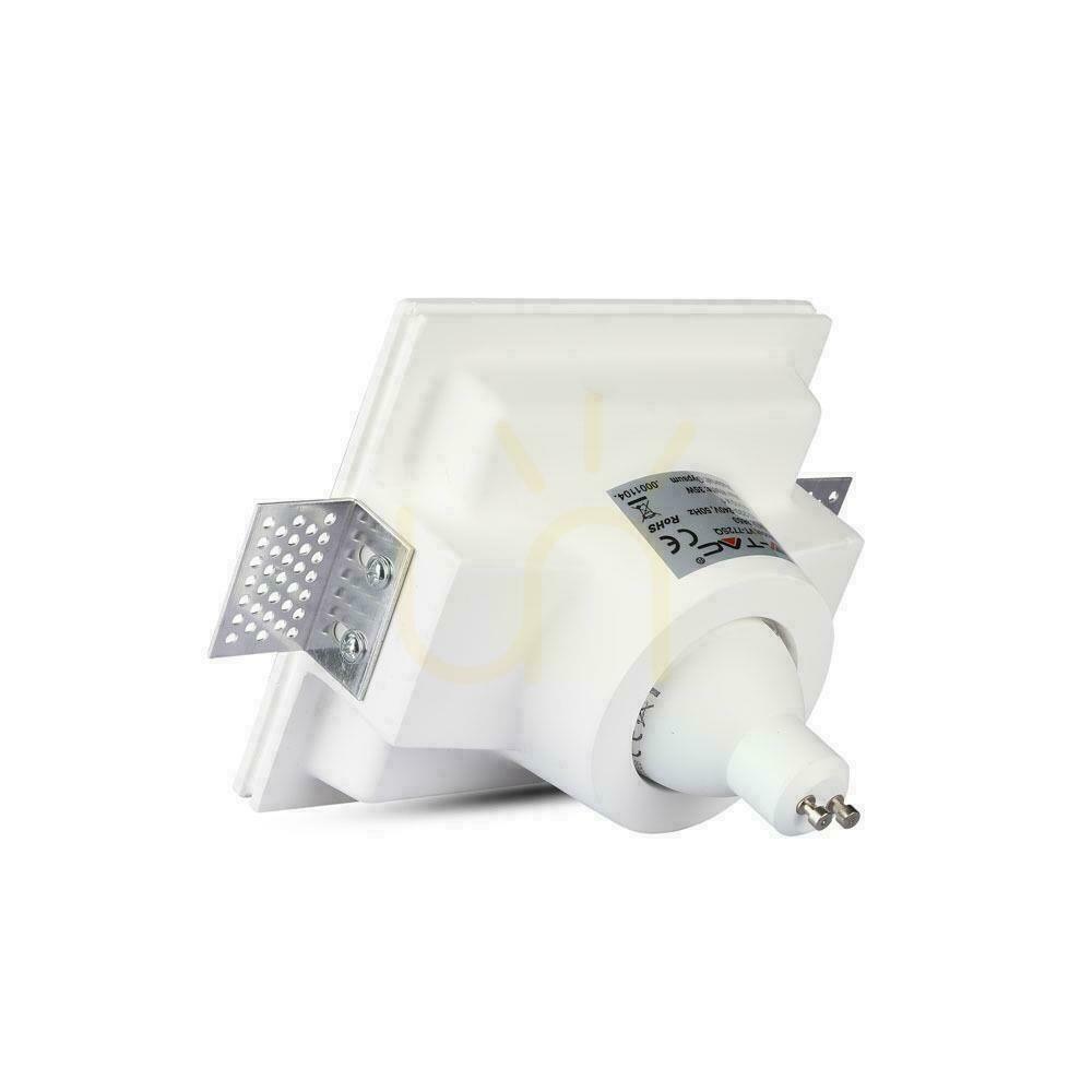 Pokaż Oczko V-TAC GIPS GU10 Wpuszczane Okrągłe 132x132 Białe VT-772 Oczko V-TAC GIPS GU10 Wpuszczane Okrągłe 132x132 Białe VT-772