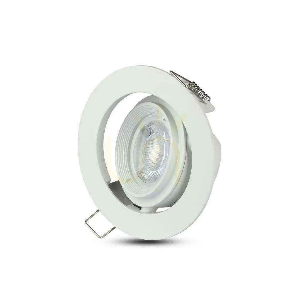 Obejrzyj Oczko V-TAC GU10 Ruchome Uchylna Ślimak Białe VT-700W Oczko V-TAC GU10 Ruchome Uchylna Ślimak Białe VT-700W