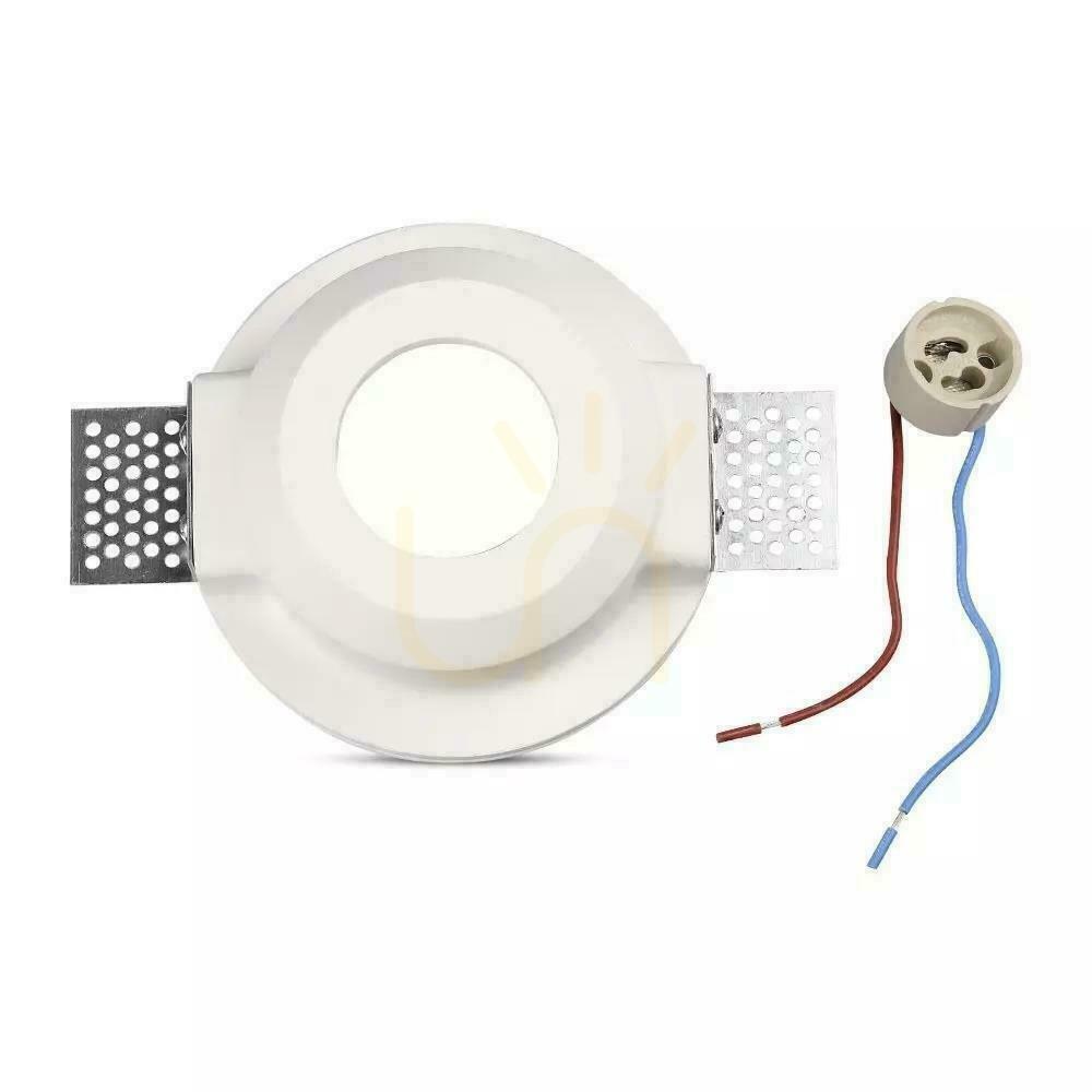 Pokaż Oczko V-TAC GIPS GU10 Wpuszczane Szkło Mrożone Okrągłe fi.120 Białe VT-801SQ Oczko V-TAC GIPS GU10 Wpuszczane Szkło Mrożone Okrągłe fi.120 Białe VT-801SQ