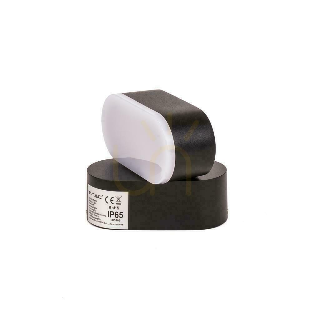 Obejrzyj Kinkiet Ścienny V-TAC 6W LED Czarny IP65 Obrotowy 350st VT-816 3000K 722lm Kinkiet Ścienny V-TAC 6W LED Czarny IP65 Obrotowy 350st VT-816 3000K 722lm