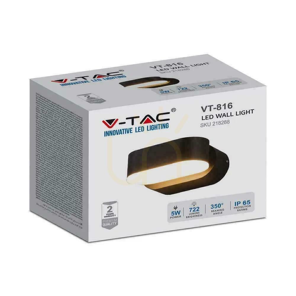 Sprawdź Kinkiet Ścienny V-TAC 6W LED Czarny IP65 Obrotowy 350st VT-816 4000K 800lm Kinkiet Ścienny V-TAC 6W LED Czarny IP65 Obrotowy 350st VT-816 4000K 800lm