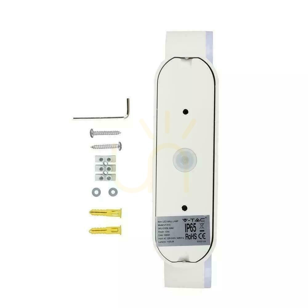 Obejrzyj Kinkiet Ścienny V-TAC 12W LED Obrotowy 350st Biały VT-814-W 3000K 1444lm Kinkiet Ścienny V-TAC 12W LED Obrotowy 350st Biały VT-814-W 3000K 1444lm