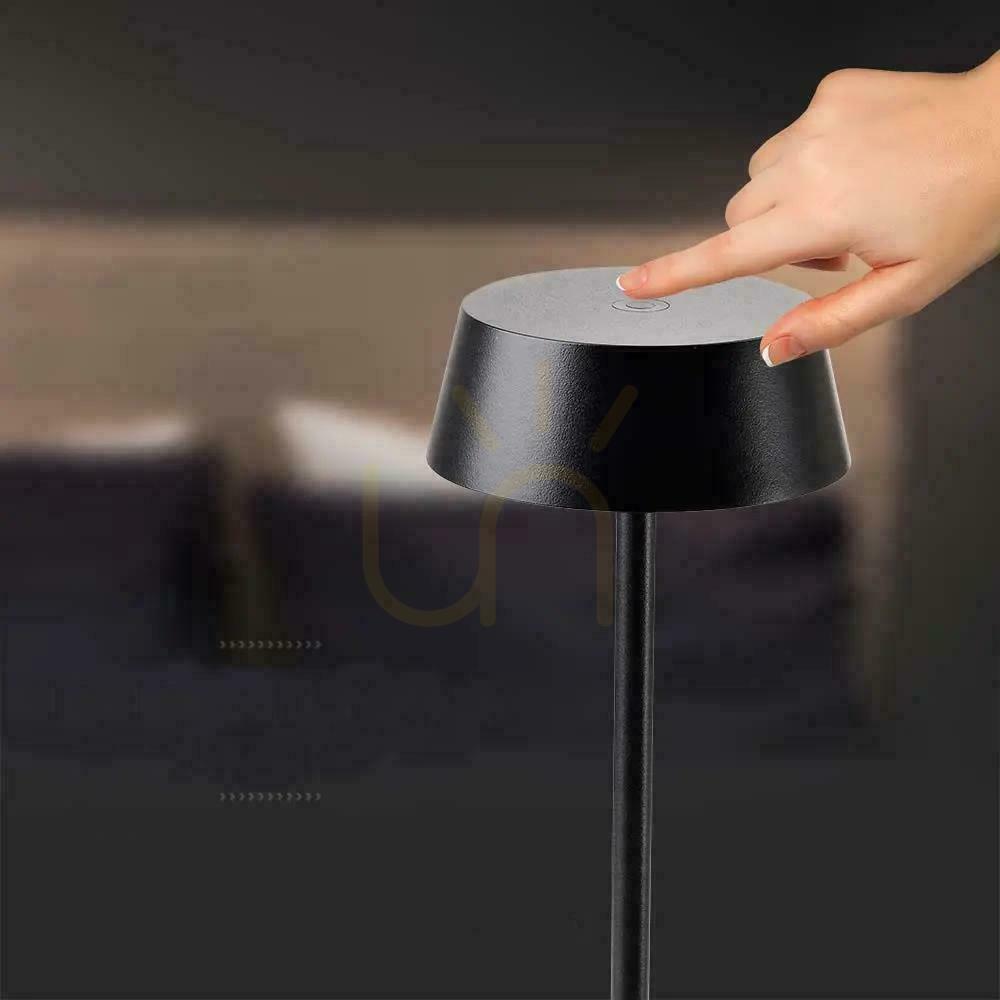 Zobacz Lampka Biurkowa Nocna V-TAC 2W LED Ładowanie Ściemnianie IP54 Czarna VT-7562 3000K 200lm Lampka Biurkowa Nocna V-TAC 2W LED Ładowanie Ściemnianie IP54 Czarna VT-7562 3000K 200lm