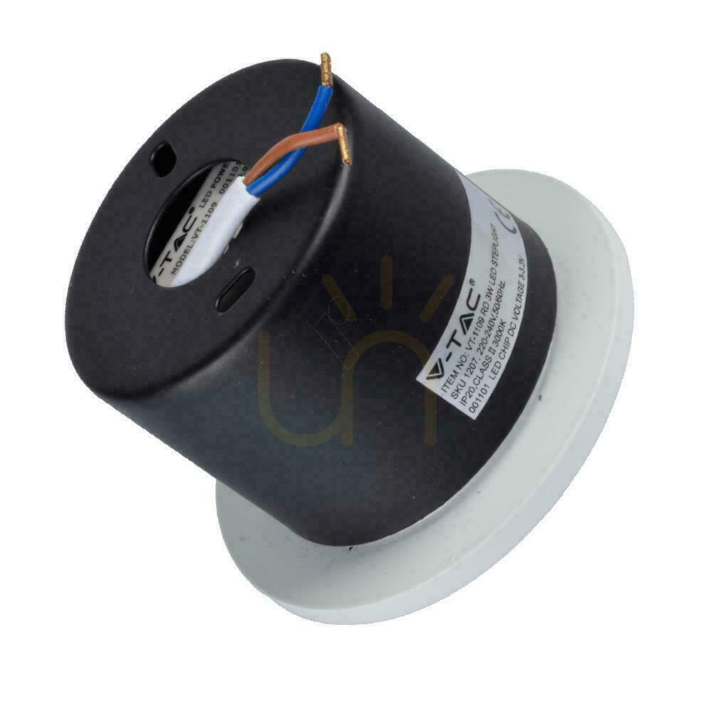 Pokaż Oprawa Schodowa 3W LED V-TAC Okrągła Biała 230V VT-1109 4000K 270lm Oprawa Schodowa 3W LED V-TAC Okrągła Biała 230V VT-1109 4000K 270lm