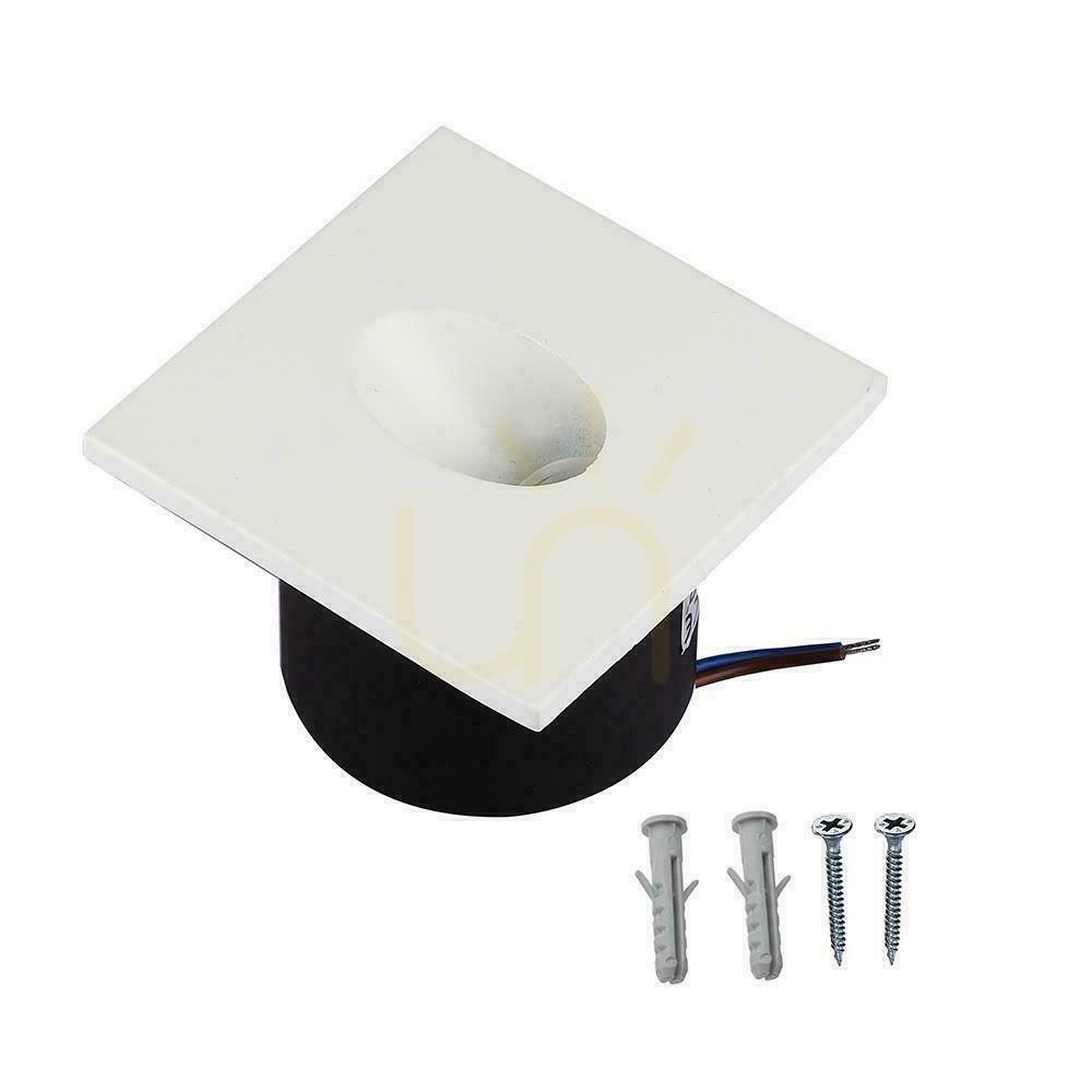 Pokaż Oprawa Schodowa 3W LED V-TAC Kwadrat Biały 230V VT-1109 4000K 270lm Oprawa Schodowa 3W LED V-TAC Kwadrat Biały 230V VT-1109 4000K 270lm