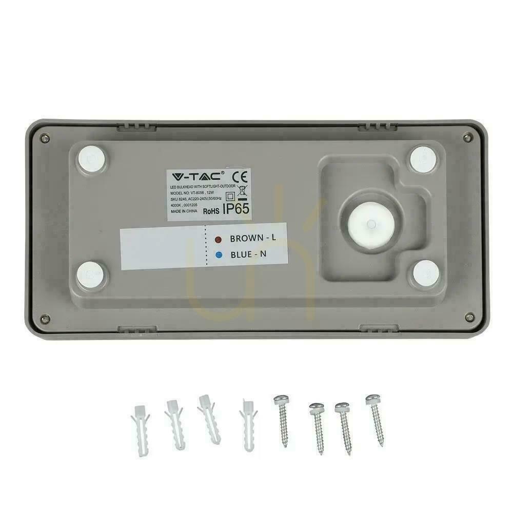 Wyświetl Oprawa Ścienna V-TAC 12W LED Szara IP65 VT-8058 3000K 1160lm Oprawa Ścienna V-TAC 12W LED Szara IP65 VT-8058 3000K 1160lm