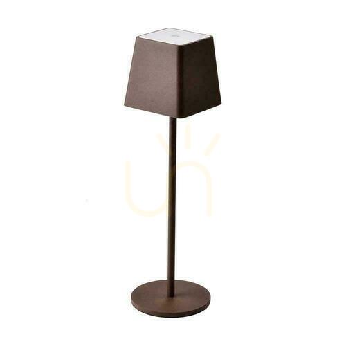 Sprawdź Lampka Biurkowa Nocna V-TAC 2W LED Ładowanie Ściemnianie IP54 Brąz Corten VT-7563 3000K 200lm