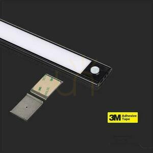 Oprawa podszafkowa V-TAC 1,5W LED Czarna Czujnik Ruchu Ładowanie USB 30cm VT-8141 3000K 110lm small 3