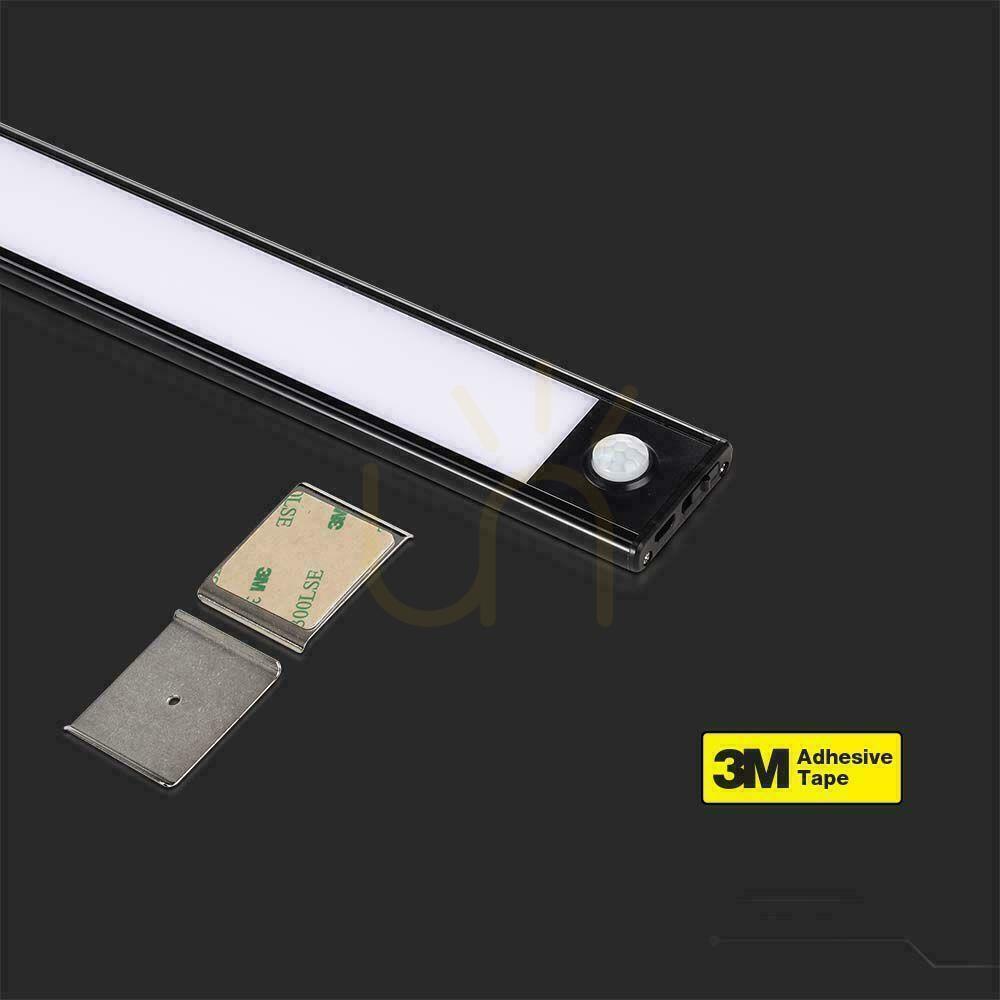 Wyświetl Oprawa podszafkowa V-TAC 2W LED Czarna Czujnik Ruchu Ładowanie USB 40cm VT-8142 3000K 160lm Oprawa podszafkowa V-TAC 2W LED Czarna Czujnik Ruchu Ładowanie USB 40cm VT-8142 3000K 160lm