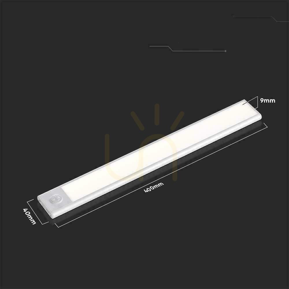 Sprawdź Oprawa podszafkowa V-TAC 2W LED Srebrna Czujnik Ruchu Ładowanie USB 40cm VT-8142 3000K 160lm Oprawa podszafkowa V-TAC 2W LED Srebrna Czujnik Ruchu Ładowanie USB 40cm VT-8142 3000K 160lm