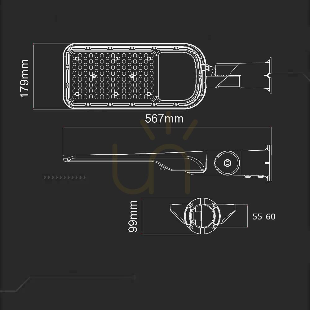Pokaż Oprawa Uliczna LED V-TAC SAMSUNG CHIP z regulacją i czujnikiem światła 100W 120Lm/W VT-139 6500K 11000lm 5 Lat Gwarancji Oprawa Uliczna LED V-TAC SAMSUNG CHIP z regulacją i czujnikiem światła 100W 120Lm/W VT-139 6500K 11000lm 5 Lat Gwarancji