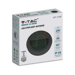 Oprawa Schodowa 2W LED V-TAC Czarna Okrągła 230V IP65 VT-1142 3000K 80lm small 4
