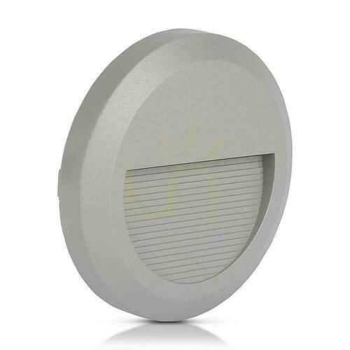 Sprawdź Oprawa Schodowa 2W LED V-TAC Szara Okrągła 230V IP65 VT-1142 3000K 80lm