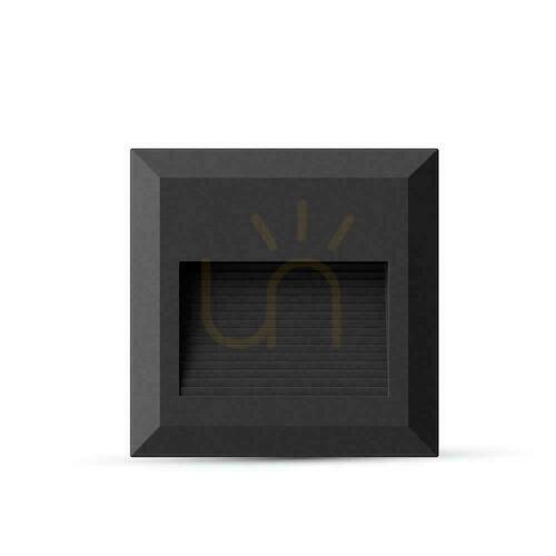 Sprawdź Oprawa Schodowa 2W LED V-TAC Czarna Kwadrat 230V IP65 VT-1152 4000K 70lm