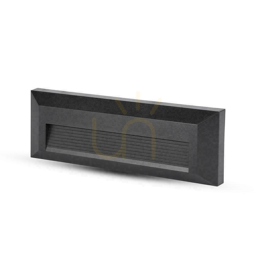 Zobacz Oprawa Schodowa 3W LED V-TAC Czarna Prostokąt 230V IP65 VT-1162 3000K 110lm Oprawa Schodowa 3W LED V-TAC Czarna Prostokąt 230V IP65 VT-1162 3000K 110lm