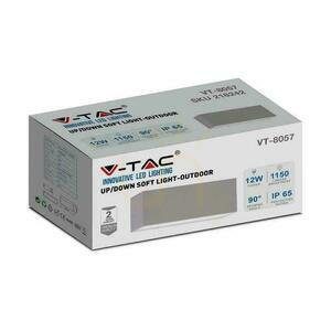 Oprawa Ścienna V-TAC 12W LED Góra Dół Szara IP65 VT-8057 6400K 1150lm small 2