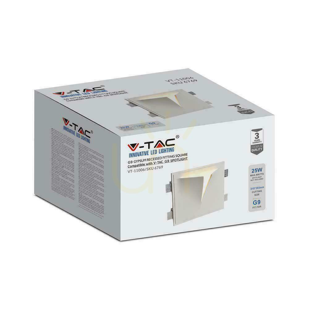 Obejrzyj Oprawa Gipsowa V-TAC Kinkiet Ścienny G9 Biały 310x260 VT-11006 3 Lata Gwarancji Oprawa Gipsowa V-TAC Kinkiet Ścienny G9 Biały 310x260 VT-11006 3 Lata Gwarancji