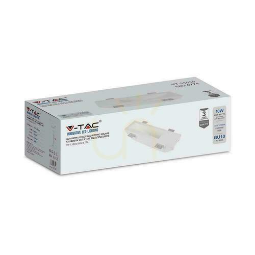 Sprawdź Oprawa Gipsowa V-TAC GU10 Kinkiet Ścienny 100x350 VT-11010 3 Lata Gwarancji