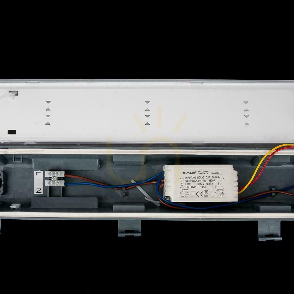 Obejrzyj Oprawa Hermetyczna LED V-TAC SAMSUNG CHIP M-SERIES 18W 60cm 120Lm/W ML VT-60018 4000K 2160lm 3 Lata Gwarancji Oprawa Hermetyczna LED V-TAC SAMSUNG CHIP M-SERIES 18W 60cm 120Lm/W ML VT-60018 4000K 2160lm 3 Lata Gwarancji