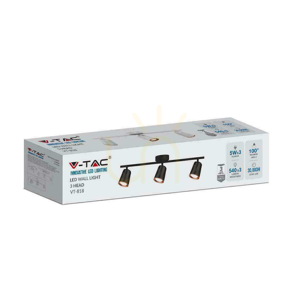 Obejrzyj Oprawa Listwa Sufitowa V-TAC 15W LED Czarna VT-818 3000K 1620lm 3 Lata Gwarancji Oprawa Listwa Sufitowa V-TAC 15W LED Czarna VT-818 3000K 1620lm 3 Lata Gwarancji