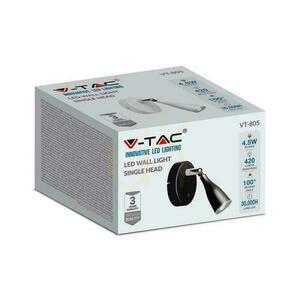 Kinkiet V-TAC 4,5W LED Czarny z włącznikiem VT-806 3000K 420lm 3 Lata Gwarancji small 2