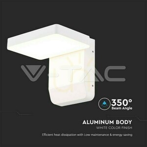 Kinkiet zewnętrzny V-TAC VT-11020 biały LED 17 W 3000 K 2520 lm small 8