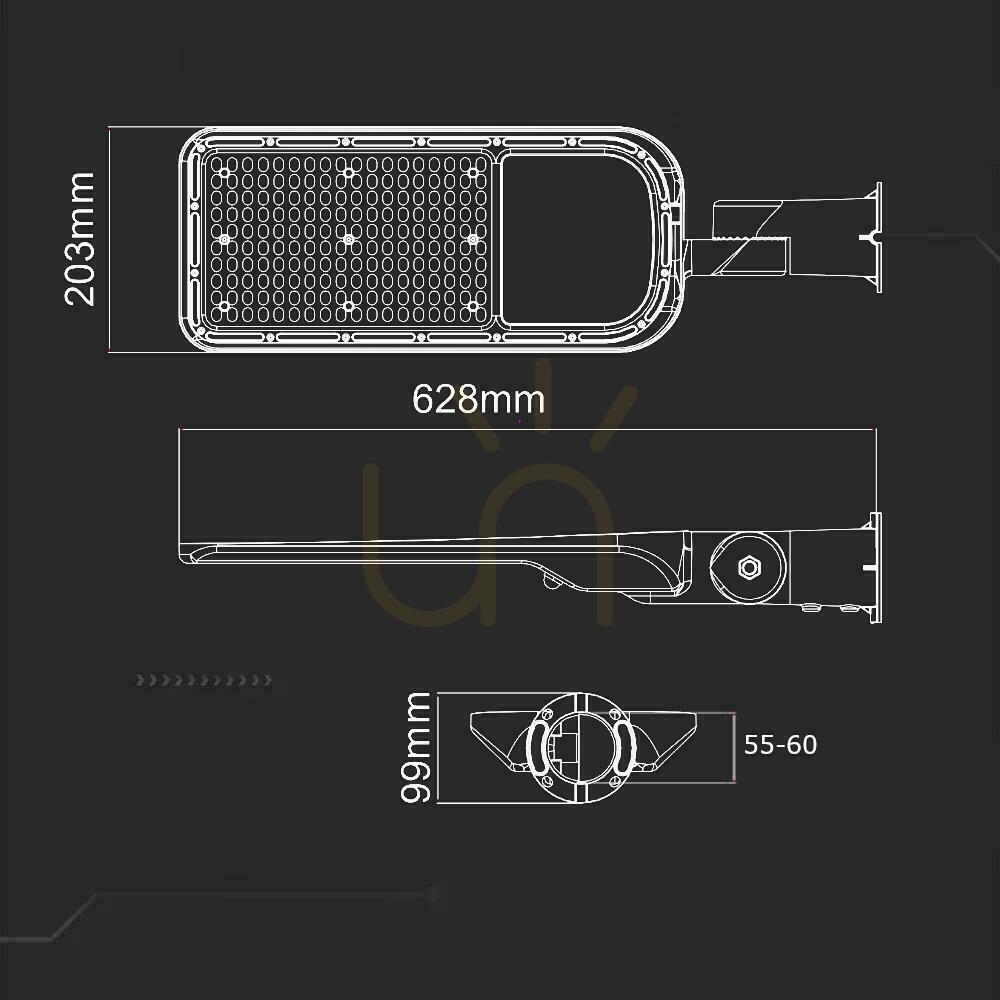 Pokaż Oprawa Uliczna LED V-TAC SAMSUNG CHIP z regulacją i czujnikiem światła 150W 120Lm/W VT-169ST-S 6500K 16500lm 5 Lat Gwarancji Oprawa Uliczna LED V-TAC SAMSUNG CHIP z regulacją i czujnikiem światła 150W 120Lm/W VT-169ST-S 6500K 16500lm 5 Lat Gwarancji