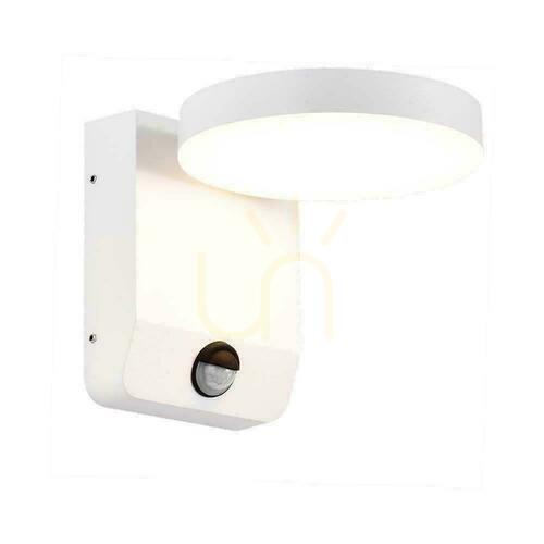 Sprawdź Projektor Oprawa Elewacyjna V-TAC 17W LED Czujnik Ruchu Okrągła Biała IP65 VT-11020S 3000K 2520lm
