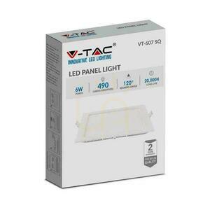 Panel LED V-TAC Premium Downlight 6W Kwadrat 120x120 VT-607 6400K 490lm 2 Panel LED V-TAC Premium Downlight 6W Kwadrat 120x120 VT-607 6400K 490lm small 2