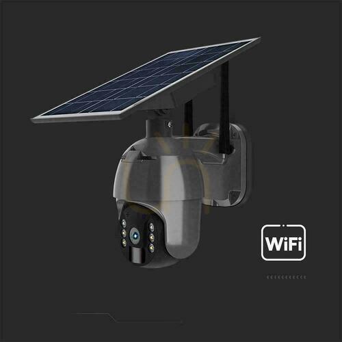 Sprawdź Kamera Zewnętrzna V-TAC WiFi HD SMART Solarna Obrotowa PTZ IR Czarna VT-11024