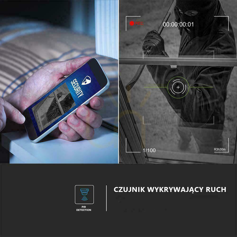 Obejrzyj Kamera Zewnętrzna V-TAC WiFi HD SMART Solarna Obrotowa PTZ IR Biała VT-11024 Kamera Zewnętrzna V-TAC WiFi HD SMART Solarna Obrotowa PTZ IR Biała VT-11024