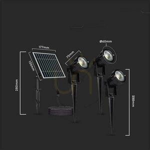 Oprawa Gruntowa Ogrodowa Wbijana LED V-TAC Solarna Zestaw 3x1.2W IP65 VT-11032 3000K 50lm 3 Lata Gwarancji 2 Oprawa Gruntowa Ogrodowa Wbijana LED V-TAC Solarna Zestaw 3x1.2W IP65 VT-11032 3000K 50lm 3 Lata Gwarancji small 2